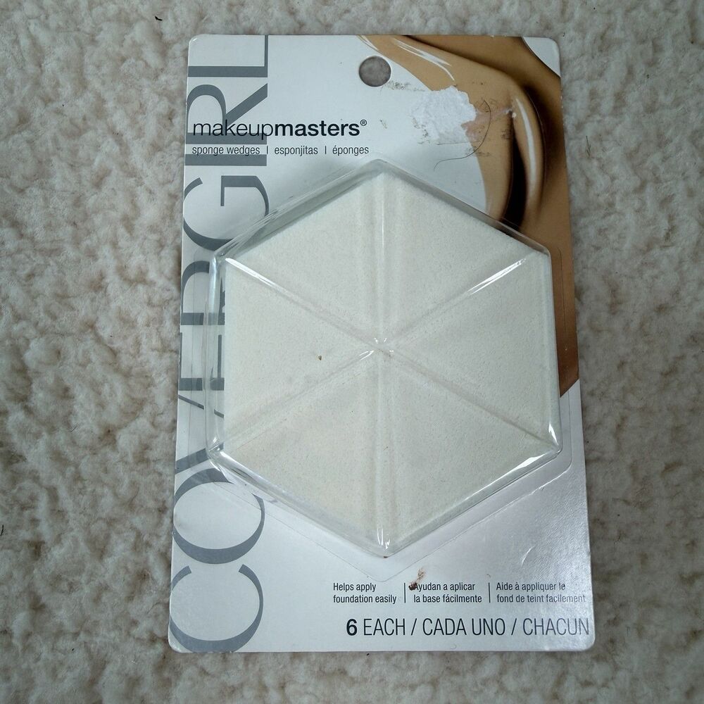 CoverGirl Makeup Masters Sponge Wedges NIP Discontinued 1 Pack of 6 SEALED NOS